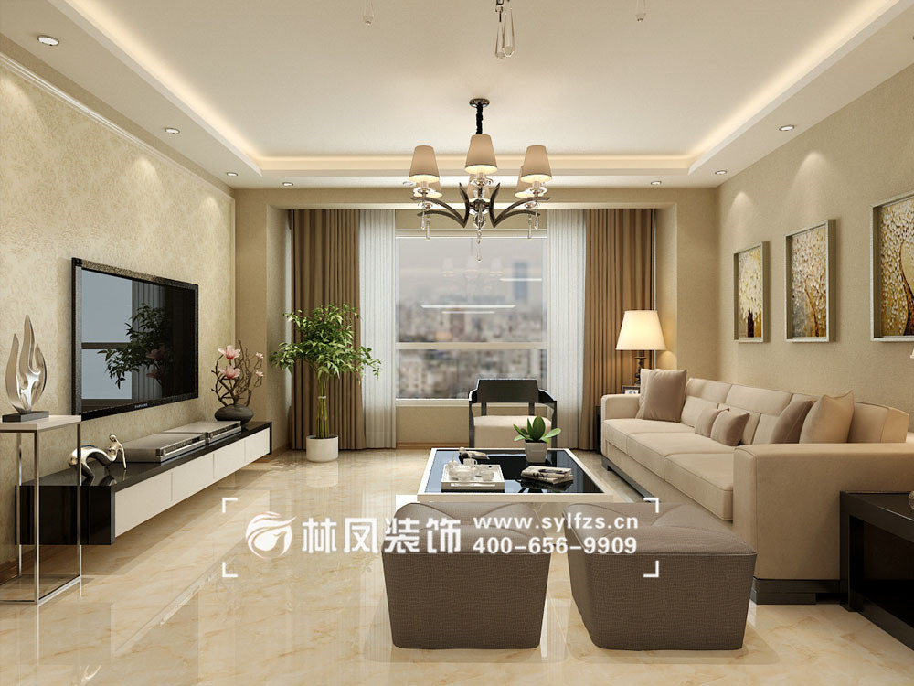 奧園廣場(chǎng)-135平-現(xiàn)代簡約-客廳4.jpg